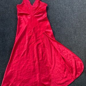 Victoria's Secret Vibrant Red Lace Lingerie Chemise-Size Medium